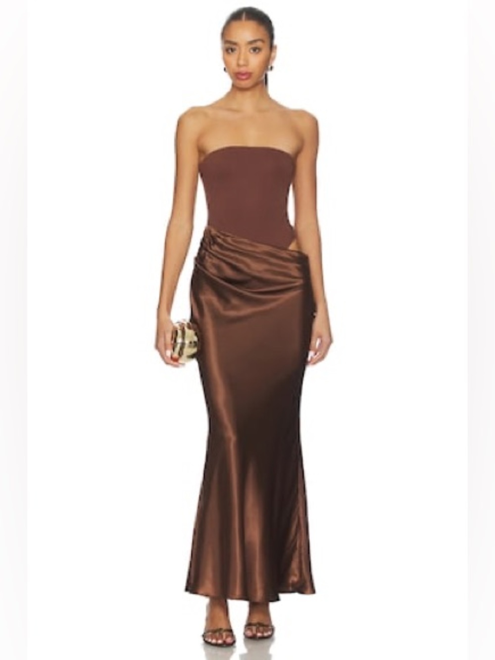 All the Ways Carrie Maxi Dress in Brown
